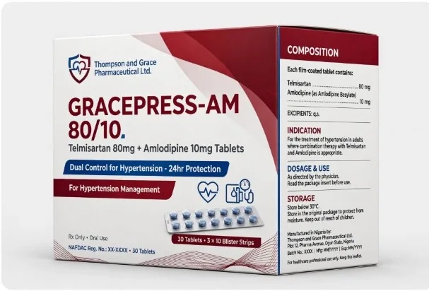 Gracepress-AM 80/10 tablet carton
